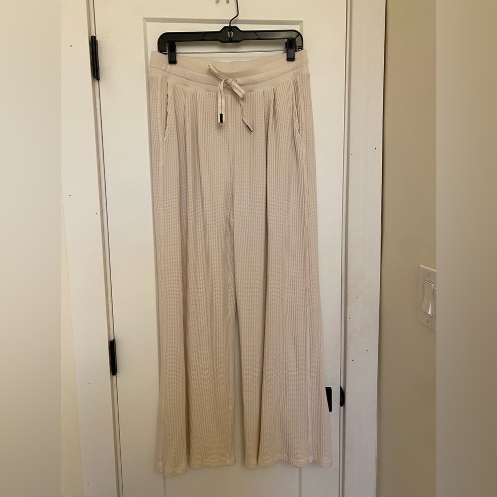Stateside Cream Wide-Leg Knit Lounge Pants